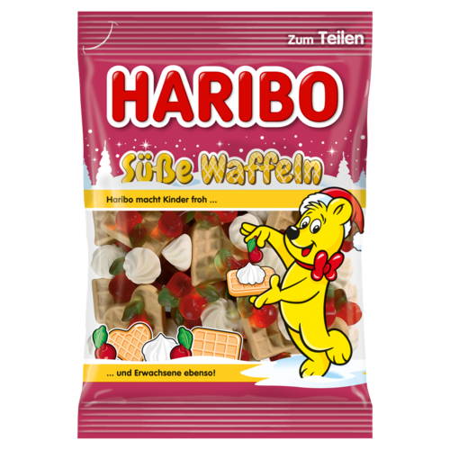 Haribo Süße Waffeln gyümölcsízű gumicukorka habosított gumicukorkával 175 g