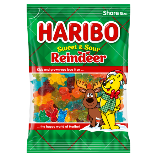 Haribo Reindeer gyümölcsízű gumicukorka 160 g