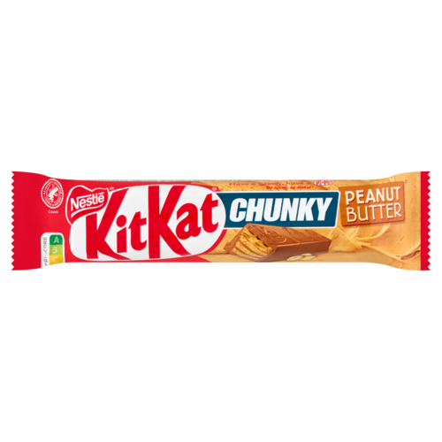 KitKat Chunky földimogyorós krémmel bevont ropogós ostya tejcsokoládéban 42 g