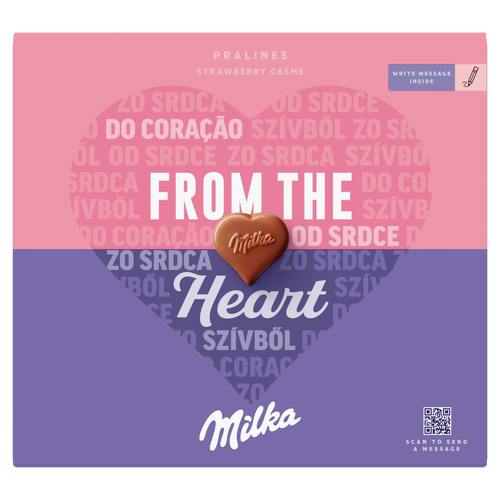 Milka I Love Milka Alpesi Tejcsokoládé Praliné Epres Töltelékkel 20 Db 110 G