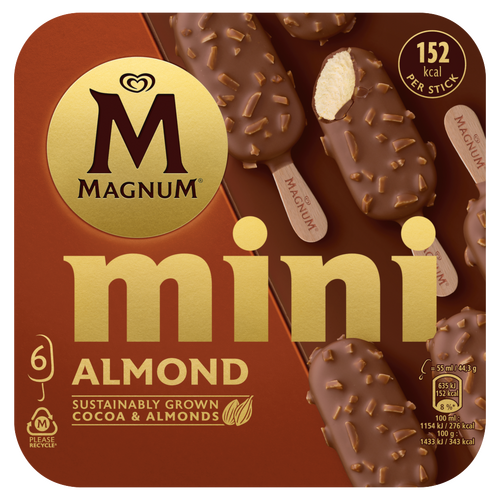 Magnum Mini Multipack Jégkrém Mandula 6 x 55 ml