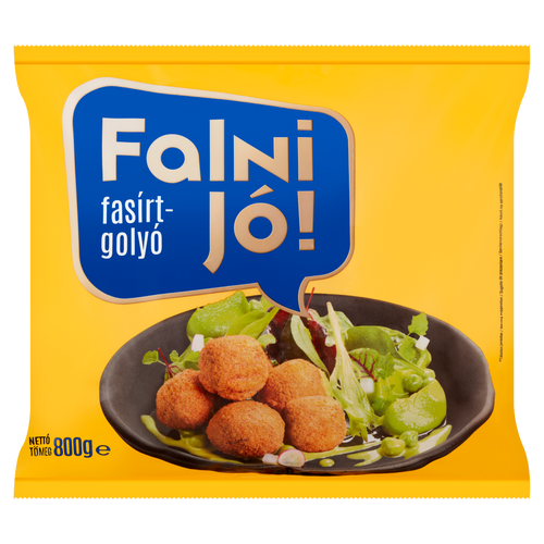Falni Jó! gyorsfagyasztott panírozott, elősütött fasírtgolyó 800 g
