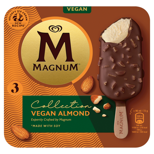 MAGNUM Multipack Jégkrém Vegán Mandula 3 x 90 ml