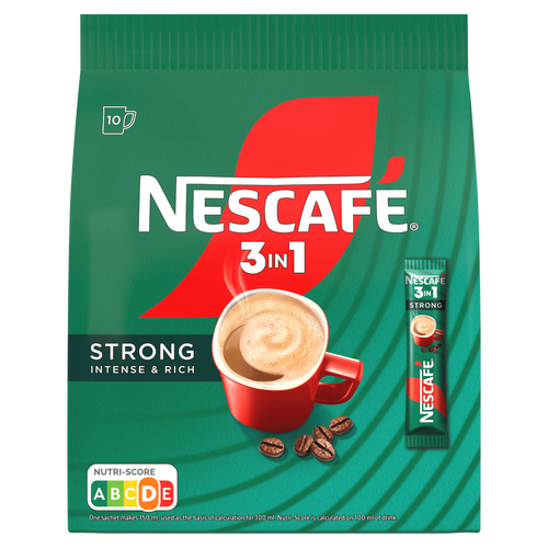 NESCAFÉ 3in1 Strong Intense & Rich azonnal oldódó kávéspecialitás 10 x 16 g (160 g)