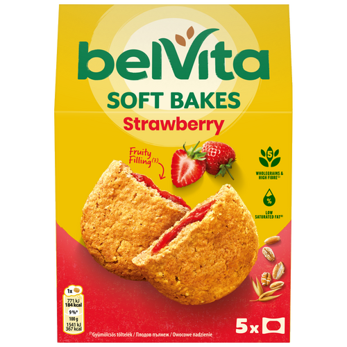 Belvita gabonás keksz epres töltelékkel 250 g
