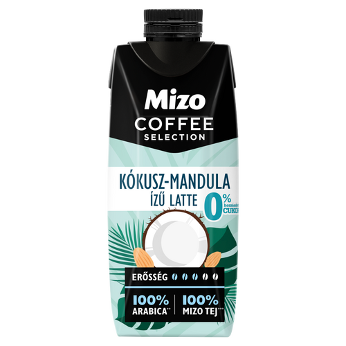 Mizo Coffee Selection Kókusz-Mandula ízű Latte UHT zsírszegény kávés tej édesítőszerekkel 250 ml
