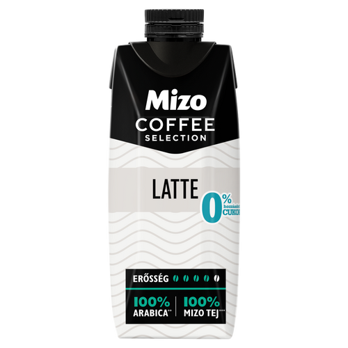Mizo Coffee Selection Latte UHT zsírszegény kávés tej édesítőszerekkel 250 ml