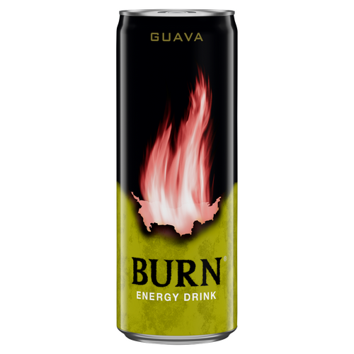 Burn Guava szénsavas guava ízű ital koffeinnel, B-vitaminokkal, inozitollal 250 ml
