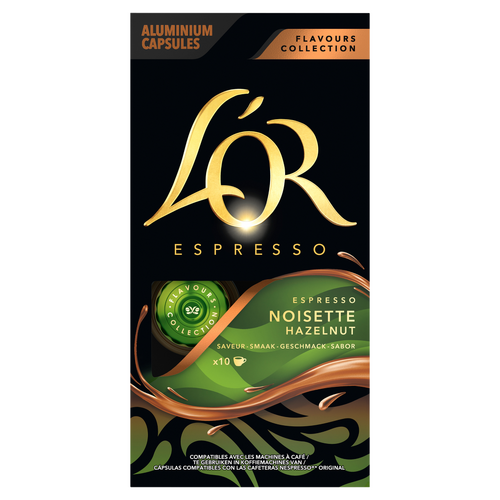 L'OR Espresso mogyoróízű őrölt-pörkölt kávé kapszulában 10 db 52 g 