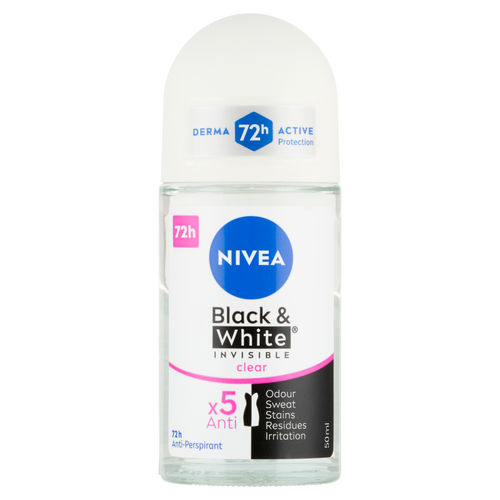 NIVEA Black & White Invisible Clear izzadásgátló 50 ml