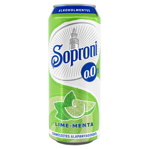Soproni lime-mentás alkoholmentes sörital 0,0% 500 ml 