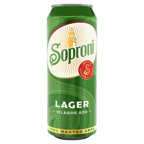 Soproni Lager világos sör 4,5% 500 ml 