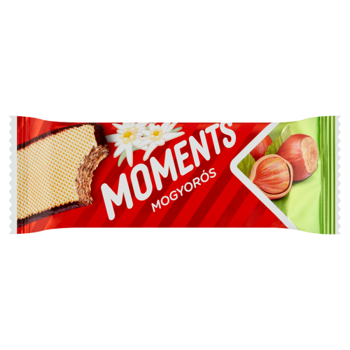 Moments kakaós bevonómasszába mártott, mogyorós krémmel töltött ostyaszelet 45 g