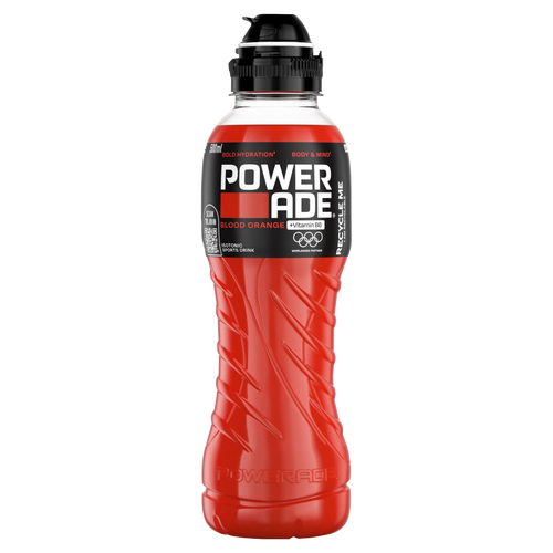 Powerade Blood Orange szénsavmentes, vérnarancsízű izotóniás sportital 500 ml