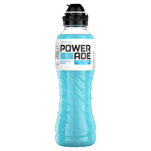 Powerade Mountain Blast zéró cukor vegyes bogyósgyümölcs ízű energiamentes ital 500 ml