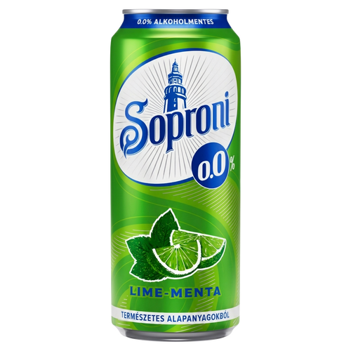 Soproni lime-mentás alkoholmentes sörital 0,0% 500 ml 